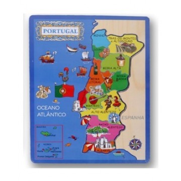 Puzzle mapa Portugal - Brinquedos - Casa do Pinho - Loja Online - Móveis - Pinho de Alta Qualidade